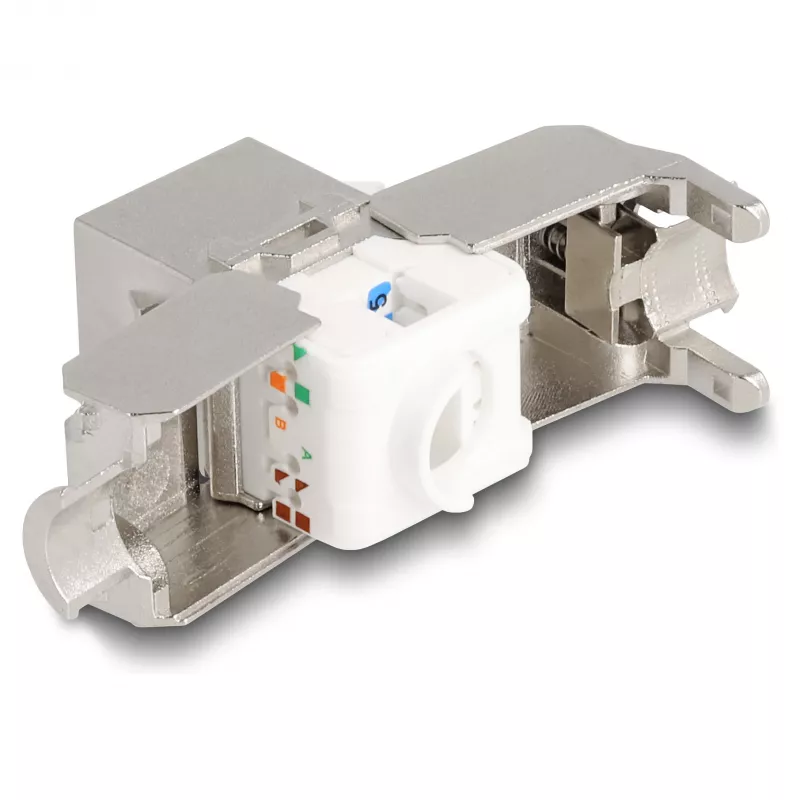 DeLOCK Keystone modulis RJ45 ligzda uz LSA Cat.6A ar LED sudrabbalts