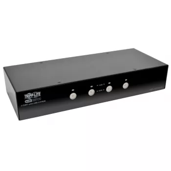 EATON TRIPPLITE 4 portu DisplayPort KVM slēdzis ar audio kabeļiem un USB 3.0 SuperSpeed centrmezglu (B004-DPUA4-K)