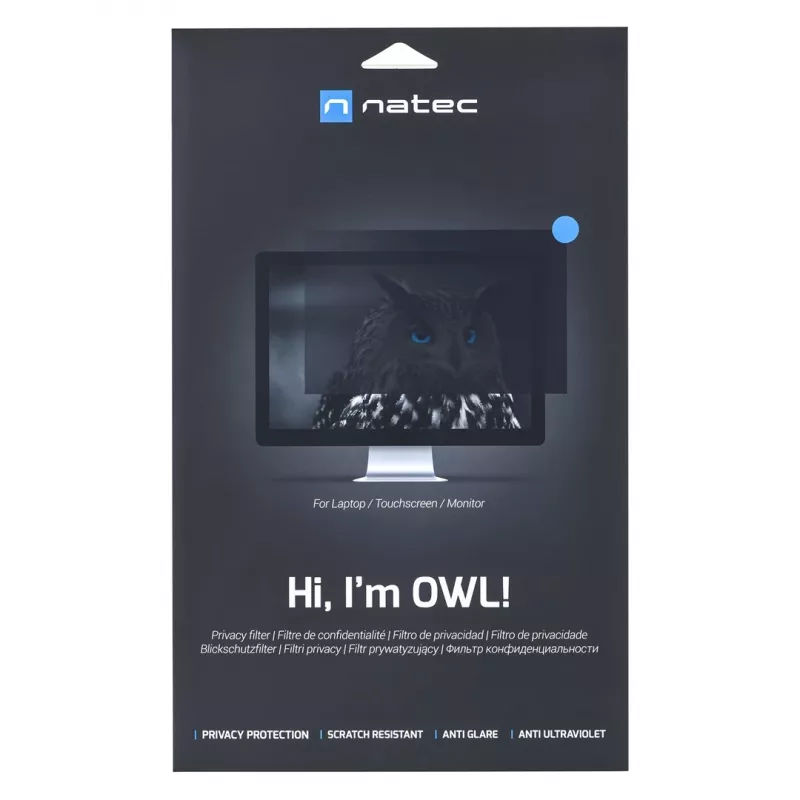NATEC Owl bezrāmju displeja privātuma filtrs 54,6 cm (21,5 inch)