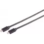 USB kabelis S/CONN 13-62025 USB 3.2 Gen 2x2 1 m USB C melns