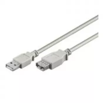 Wentronic Goobay USB 2.0 ātrdarbības pagarinātāja kabelis, pelēks, 0,3 m - USB 2.0 spraudnis (A tips) > USB 2.0 ligzda (A tips) (68621)