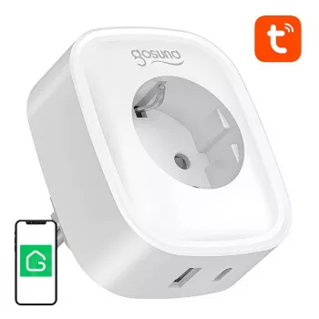 Viedā kontaktligzda Gosund SP6 16A ar USB-C 20W — Wi‑Fi vadāma rozete mājas automatizācijai