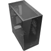 PC korpuss Sharkoon SK6 ARGB Tower ATX melns — mid-tower ATX, ARGB apgaismojums, rūdīta stikla sānu panelis