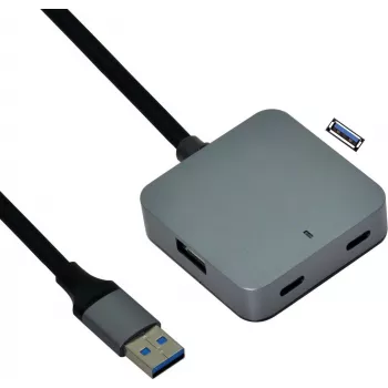 USB centrmezgls VALUE 12.99.1124 USB 3.2 Gen 1 Type-A melns 5 m
