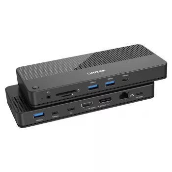 Dokstacija UNITEK D1079A USB4 vadu melna 100W barošanas padeve