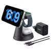 3-in-1 bezvadu uzlādes stacija Anker MagGo B25M4G11 — dokstacijas statīvs iPhone, AirPods un Apple Watch