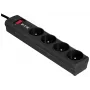 Pārsprieguma aizsardzības sadalītājs EATON Power Strip 4 FR — 4 Type E kontaktligzdas, 1 m kabelis, 10 A, 2500 W, LED indikatori