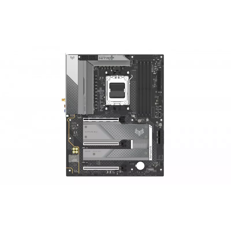Mātesplate Sapphire NITRO+ B850A WIFI 7 AMD B850 Socket AM5 micro ATX, DDR5, 4 DIMM, 256GB, Wi‑Fi 7, 2.5GbE