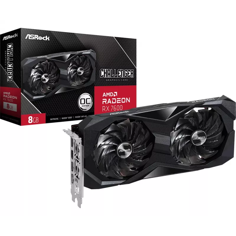 ASRock Radeon RX 7600 Challenger 8GB GDDR6 grafikas karte