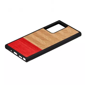 Telefona vāciņš man and wood Galaxy Note 20 Ultra skujiņu raksta acāliju melns