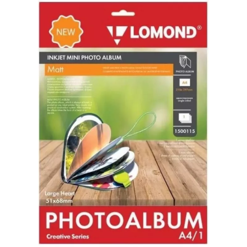 Lomond tintes printera mini albums Large Heart matēts 51x68mm (liels)