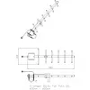 Virziena Jagi antena ALLNET ANT-868-10dbi-Yagi 868 MHz, 10 dBi, N-sieviešu