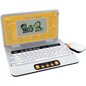 Izglītojošs portatīvais dators VTech Schulstart Laptop E bērniem vecumā no 6 līdz 8 gadiem, sudrabains, interaktīva mācību rotaļlieta