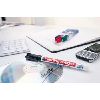 Pastāvīgais marķieris Edding 8400 CD/DVD/BD apaļais uzgalis melns zils zaļš sarkans