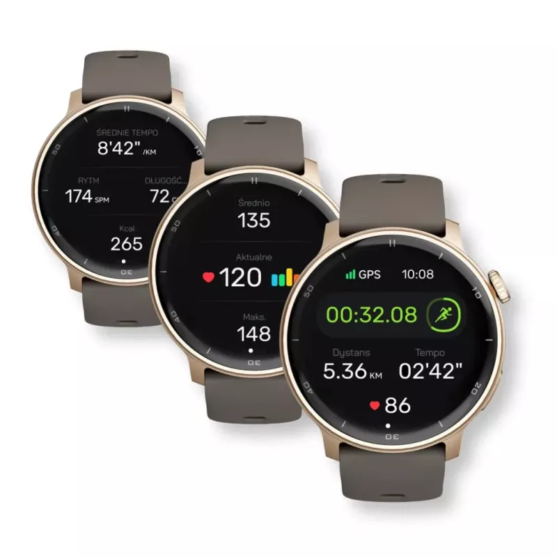 Viedpulkstenis Stelio STSWA101GD Activ GPS 46mm zelta krāsā — 46 mm GPS viedpulkstenis, zelta korpuss