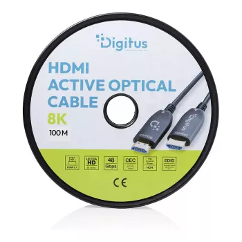 HDMI AOC hibrīda optiskās šķiedras kabelis DIGITUS UHD 8K 100 m