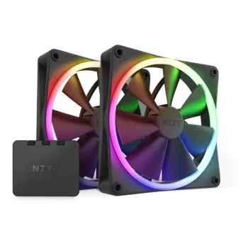 NZXT F140 RGB TWIN ventilators 14 cm melns 500-1800 RPM Fluid Dynamic Bearing