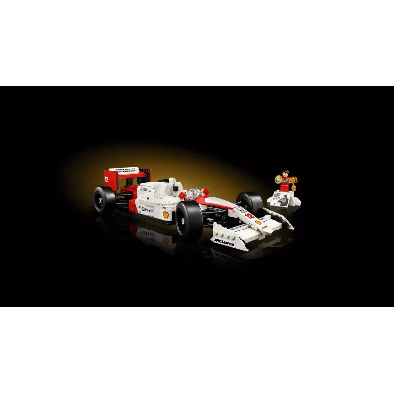 LEGO komplekts McLaren MP4/4 Ayrton Senna 10330 — LEGO ICONS mēroga modeļa eksponāts