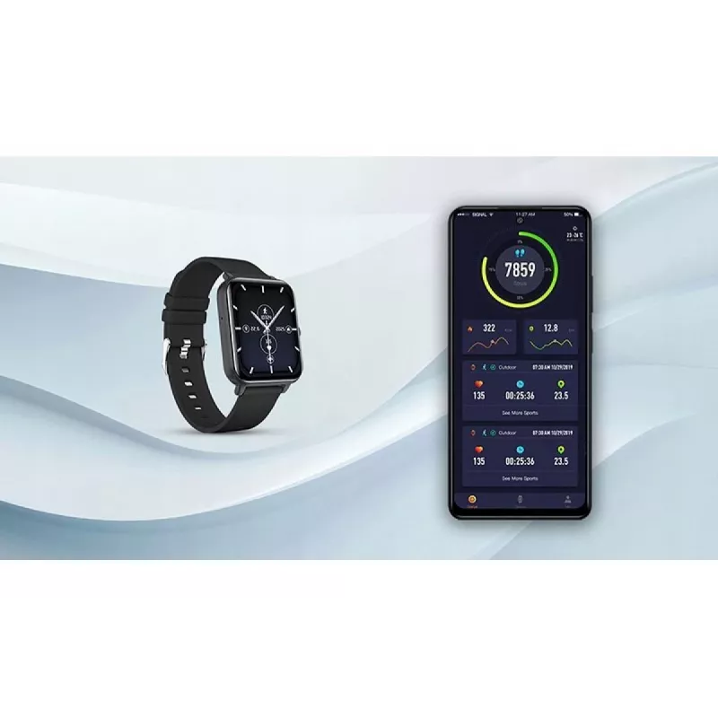 myPhone Watch Classic 2 4,7 cm (1,85 inch) IPS Digital 240 x 284 pikseļi Skārienekrāns Melns