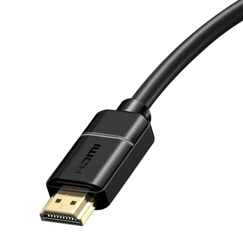 Baseus 2x HDMI 2.0 4K 60Hz kabelis, 3D, HDR, 18Gbps, 5m (melns)