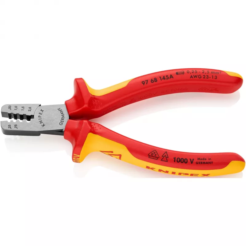 Kabeļu presēšanas kombinētais instruments Knipex 97 68 145 A