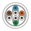 Metz Connect ielāpu vads Cat.6 Ultraflex500 VoIP AWG 26 5,0 m balts