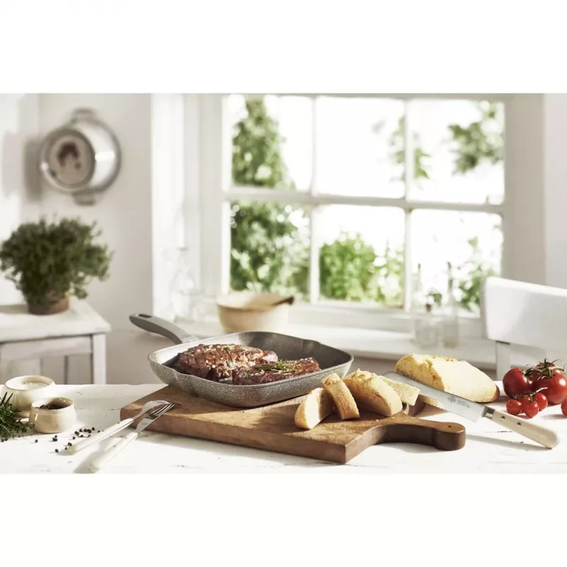 Grill panna BALLARINI 75002-941-0 kvadrātveida pelēka 28 cm
