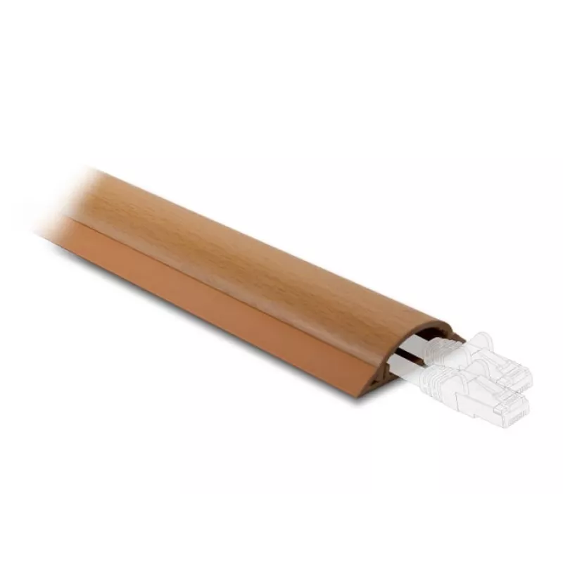 Kabeļu kanāls DeLOCK 20731 pašlīmējošs 50 x 13 mm koka izskats