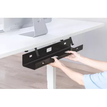 Digitus DA-90450 Kabeļu pārvaldības tvertne 600x135x108mm Melns tērauds 1