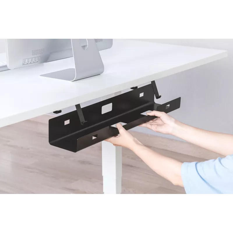 Digitus DA-90450 Kabeļu pārvaldības tvertne 600x135x108mm Melns tērauds 1