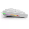 Sharkoon SGK25 75% QWERTZ USB vadu klaviatūra ar RGB LED, balta