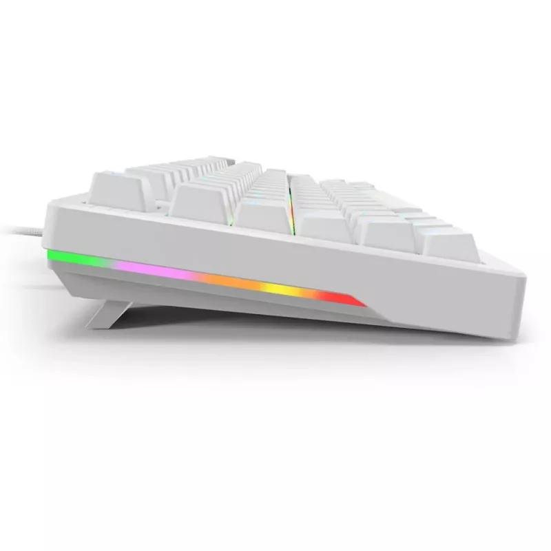Sharkoon SGK25 75% QWERTZ USB vadu klaviatūra ar RGB LED, balta