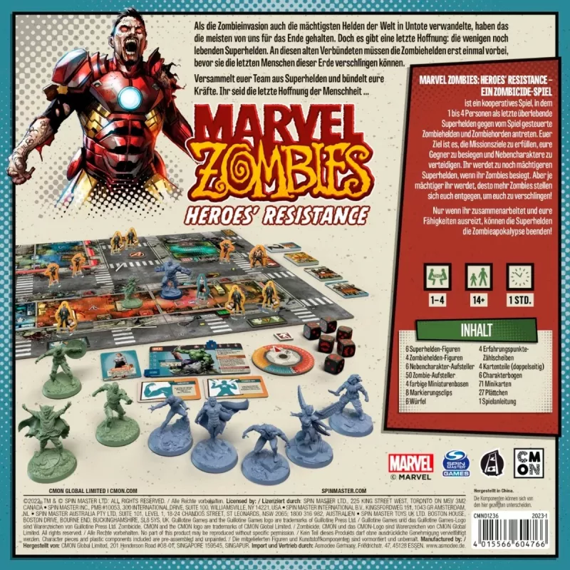 Galda spēle Asmodee Marvel Zombies Heroes' Resistance — kooperatīva miniatūru spēle Zombicide crossover