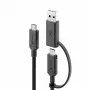 ALOGIC Elements Series USB-C uz USB-C kabelis ar USB-A adapteri, 1,2 m, 5 A, 10 Gbps