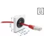 Kabeļu caurejas ieliktnis DELOCK Easy 91075, 23 mm diametrs, galda/skapja kabeļu caureja