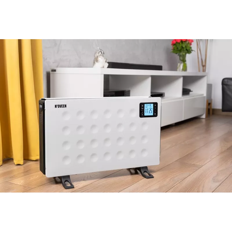 Konvektora elektriskais sildītājs NOVEEN CH8000 — 2000 W, 3 jaudas līmeņi, taimeris, tālvadības pults, balts
