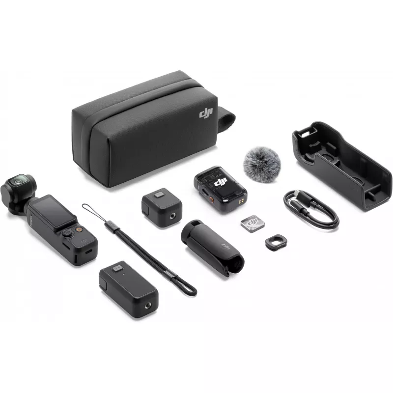 DJI Osmo Pocket 3 Creator Combo – 1 CMOS gimbal kamera, 4K/120fps, 2 inch OLED skārienekrāns