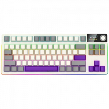 LORGAR KBP70TKLW, bezvadu TKL mehāniskā spēļu tastatūra Pro, bēša, EN izkārtojums