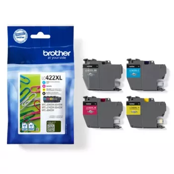 Brother LC422XLVALDR tintes kasetne 4 gb. Oriģināla Augsta (XL) ražība Melna, Ciāna, Fuksīna, Dzeltena