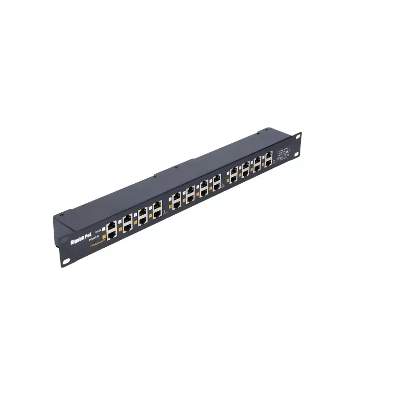 Extralink Gigabit PoE ievadītājs 12 portu 12x 1000Mb/s RJ45, montējams statīvā