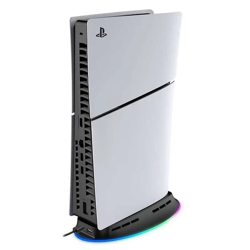 Dzesēšanas statīvs SUBSONIC SA5656 PS5 un PS5 plāns ar LED gaismām, vairāku ventilatoru dzesēšana, USB barošana