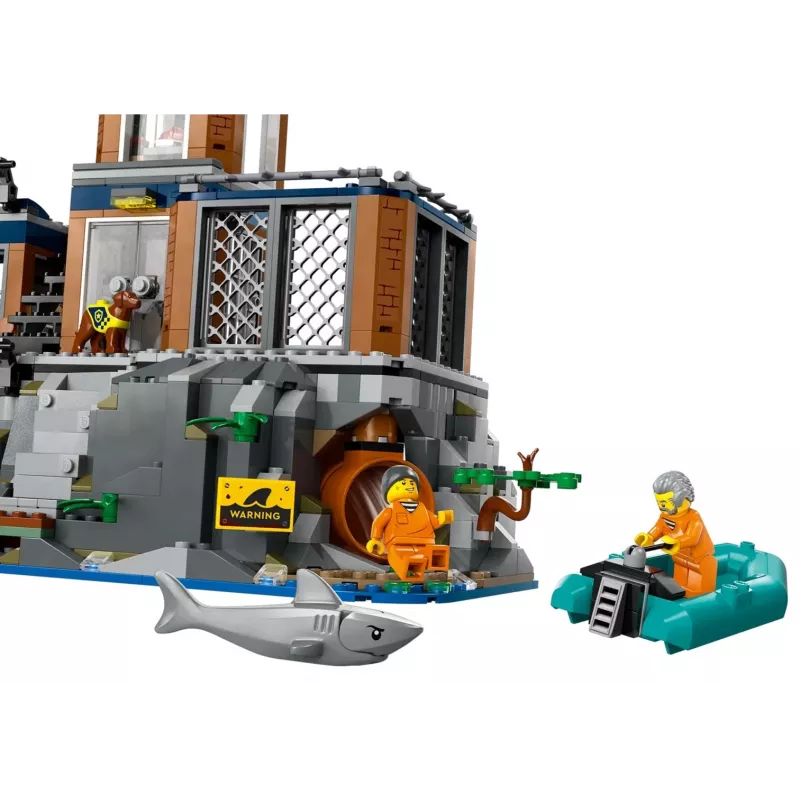 LEGO City Konstrukciju rotaļlieta Policijas iecirknis Cietuma sala 60419 — 980 detaļas, 7 minifigūras, 370×400×160 mm