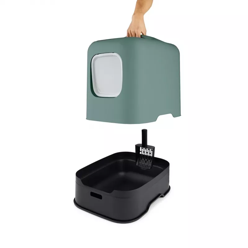 ROTHO Balta zaļa - kaķu tualetes kaste