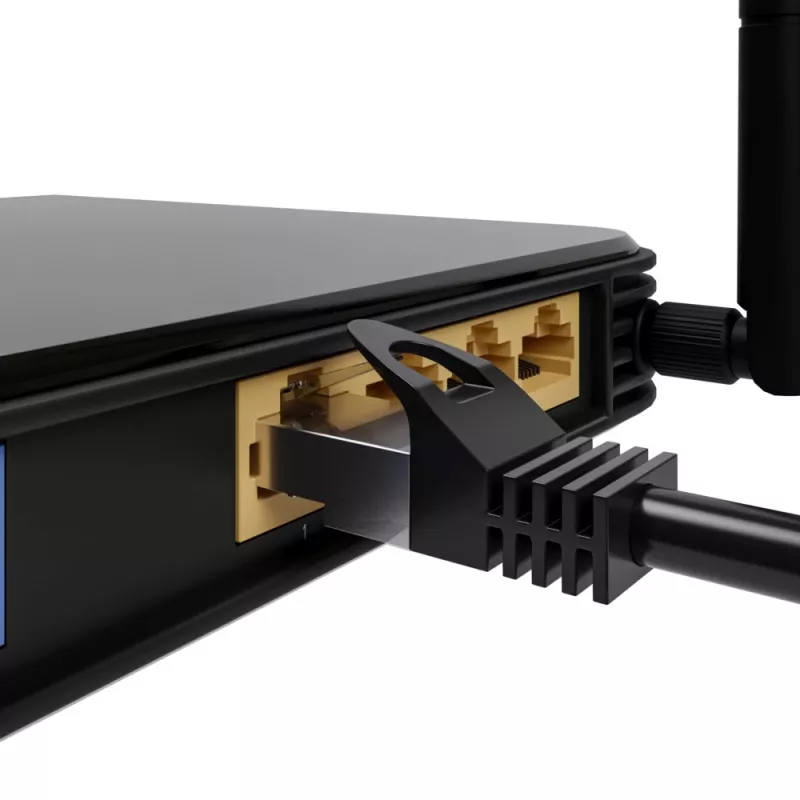 Tīkla kabelis Extralink LAN Patchcord Kat.5e RJ-45 2m Melns