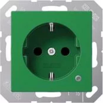 Jung SCHUKO kontaktligzda 16 A 250 V ar pieskaršanās aizsardzību A 1520 BF KO GN (A1520BFKOGN)