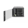 DIGITUS Professional Unique DN-19 09U-6/6-SW - skapis - tīkla skapis - piemērots montāžai pie sienas - melns, RAL 9005 - 9U - 48,3 cm (19) (DN-19 09U-6/6-SW)