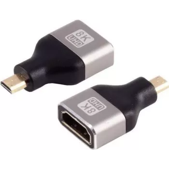 HDMI-D adapteris ShiverPeaks 10-01058 — metāla savienotājs, atbalsta līdz 8K