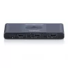 KVM slēdzis DIGITUS USB-C 3.0 HDMI 2 portu 4K60Hz, USB-C/USB-A, alumīnijs, 135×60×30 mm