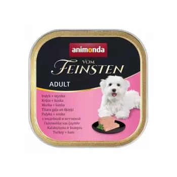 Slapjā suņu barība animonda Vom Feinsten Adult Turkey with Ham 150 g, 81% mitrums, 10,5% olbaltumvielas