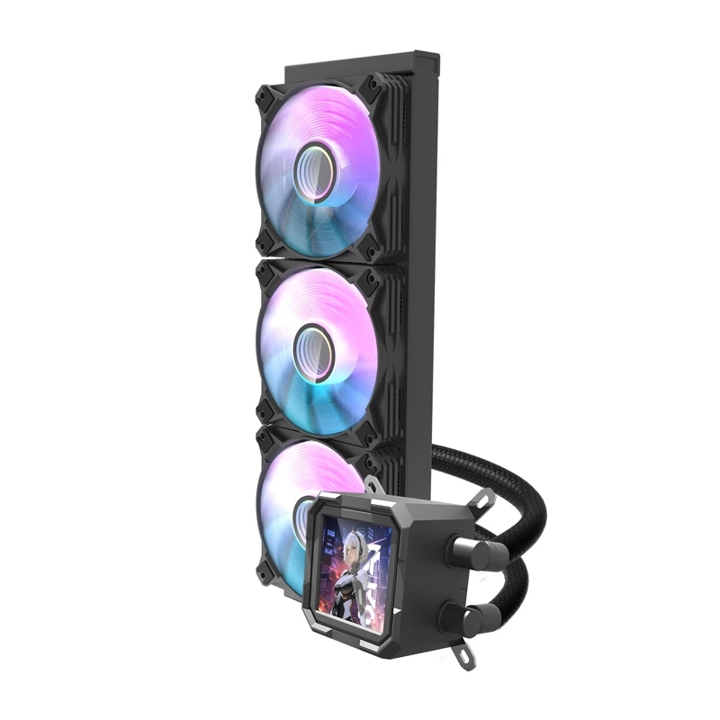 Darkflash CPU ūdens dzesētājs DV360S 360 mm radiators, RGB apgaismojums, melns